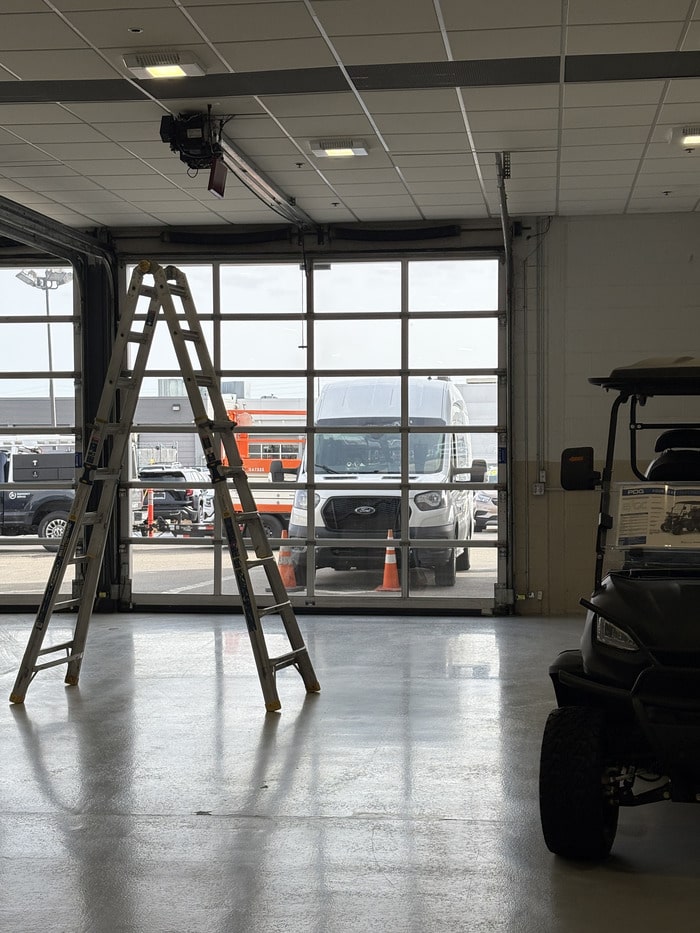 New commercial garage door operator installation done by Altech Doors.